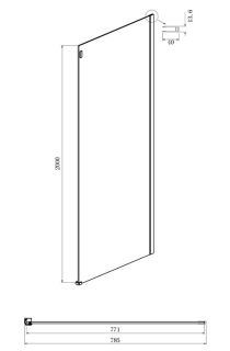 Душевой уголок Ambassador Benefit 19021202HB-80HB 130x80см чёрный/прозрачное